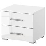 Table de chevet Base I Blanc brillant - Hauteur : 36 cm