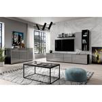 Tv-meubel Habas II glas - Grijs/zwart - Breedte: 120 cm
