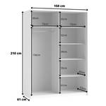 Schwebetürenschrank Salton II Weiß - Breite: 150 cm