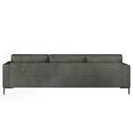 Ecksofa Luton mit Longchair Webstoff Enola: Grau