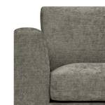 Ecksofa Luton mit Ottomane Chenille Alita: Grau - Ottomane davorstehend rechts