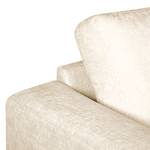 Wohnlandschaft Luton Chenille Alita: Creme - Longchair davorstehend links / Ottomane rechts