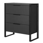 Commode HERBY - 3 tiroirs Graphite