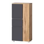 Armoire midi Roccolo I Gris mat - Largeur : 65 cm