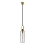Hanglamp Lotun II glas/messing - 1 lichtbron - Wit