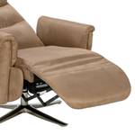 Fauteuil relax Gandia Microfibre / Fer - Nougat / Chrome