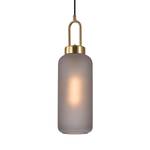 Suspension Lotus II Verre / Laiton - 1 ampoule - Gris