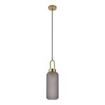 Hanglamp Lotun II glas/messing - 1 lichtbron - Grijs