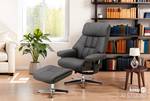 Fauteuil relax Neath Microfibre / Fer - Noir / Chrome