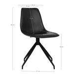 Chaises Moss (lot de 2) Imitation cuir - Noir / Métal - Noir - Noir