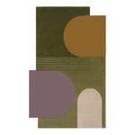 Tapis en laine Lozenge I Laine - Multicolore / Vert - 120 x 180 cm - 120 x 180 cm