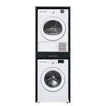 Armoire pour machine à laver Kielce IV Blanc - Noir - Largeur : 112 cm
