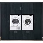 Armoire pour machine à laver Kielce XII Blanc - Noir - Largeur : 224 cm