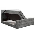 Lit boxspring Bellwood Avec tête de lit - Tissu Gleni: Anthracite - 180 x 200cm