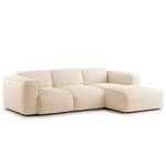 Divano angolare a 3 posti HUDSON Bouclé Tessuto Bony: beige - Larghezza: 251 cm - Longchair preimpostata a destra