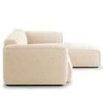 Divano angolare a 3 posti HUDSON Bouclé Tessuto Bony: beige - Larghezza: 251 cm - Longchair preimpostata a destra