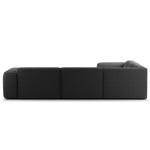 Ecksofa HUDSON mit Rundecke Bouclé Stoff Bony: Anthrazit - Ecke davorstehend links