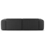 Ecksofa HUDSON 1,5-Sitzer mit Longchair Bouclé Stoff Bony: Anthrazit - Longchair davorstehend links