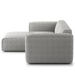 Divano angolare a 1,5 posto HUDSON Bouclé Tessuto Bony: grigio - Longchair preimpostata a sinistra