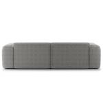 Ecksofa HUDSON 1,5-Sitzer mit Longchair Bouclé Stoff Bony: Grau - Longchair davorstehend links