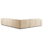 Ecksofa HUDSON mit Rundecke Bouclé Stoff Bony: Beige - Ecke davorstehend links