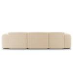 Hoekbank HUDSON 3-zits met chaise longue Bouclé Stof Bony: Beige - Breedte: 284 cm - Longchair vooraanzicht links