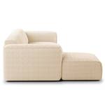 Hoekbank HUDSON 3-zits met chaise longue Bouclé Stof Bony: Beige - Breedte: 284 cm - Longchair vooraanzicht links