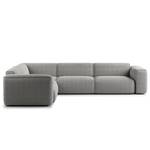 Ecksofa HUDSON mit Rundecke Bouclé Stoff Bony: Grau - Ecke davorstehend links