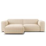 Divano angolare a 1,5 posto HUDSON Bouclé Tessuto Bony: beige - Longchair preimpostata a sinistra