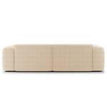 Ecksofa HUDSON 1,5-Sitzer mit Longchair Bouclé Stoff Bony: Beige - Longchair davorstehend links