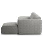 Divano angolare con chaise longue HUDSON Bouclé Tessuto Bony: grigio - Longchair preimpostata a destra