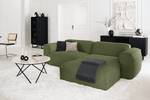 Hoekbank HUDSON 1,5-zits + chaise longue Corduroy Snor: Groen - Longchair vooraanzicht rechts