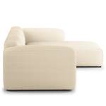 Ecksofa HUDSON 3-Sitzer mit Longchair Cordstoff Snor: Beige - Breite: 284 cm - Longchair davorstehend rechts