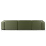 Ecksofa HUDSON 3-Sitzer mit Longchair Cordstoff Snor: Grün - Breite: 317 cm - Longchair davorstehend links