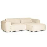 Divano angolare a 1,5 posto HUDSON Velluto a coste Snor: beige - Longchair preimpostata a destra