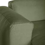 Hoekbank HUDSON met chaise longue Corduroy Snor: Groen - Longchair vooraanzicht links