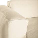 Wohnlandschaft HUDSON Cordstoff Snor: Beige - Longchair davorstehend links / Ottomane rechts