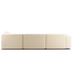 Ecksofa HUDSON 3-Sitzer mit Recamiere Cordstoff Snor: Beige - Longchair davorstehend rechts