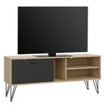 Tv-meubel Yeadon I zwart/Artisan eikenhouten look