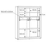 Highboard Lumbfoot I Hochglanz Weiß / Schlammeiche Dekor