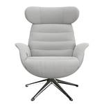 Fauteuil de relaxation Leso Tissu Saia: Gris clair - Chrome brillant - Sans repose-pieds