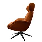 Relaxfauteuil LESO Geweven stof Saia: Roest - Zwart - Zonder hocker