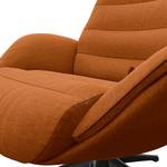 Relaxfauteuil LESO Geweven stof Saia: Roest - Zwart - Zonder hocker