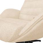 Relaxfauteuil LESO Bouclé Stof Bony: Beige - Zwart - Zonder hocker