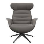 Relaxfauteuil LESO Leer Danbi: Bruin - Zwart - Zonder hocker