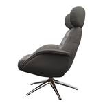 Fauteuil de relaxation Leso Cuir Danbi: Marron - Chrome brillant - Sans repose-pieds