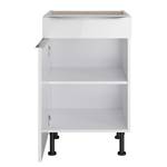 Armoire basse OPTIkomfort I Blanc brillant - Largeur : 50 cm