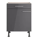 Armoire basse OPTIkomfort III Anthracite / Chêne sauvage - Largeur : 60 cm