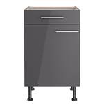 Armoire basse OPTIkomfort III Anthracite / Chêne sauvage - Largeur : 50 cm