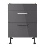 Kookplaatkast OPTIkomfort II Antracietkleurig/Wildeikenhouten - Breedte: 60 cm